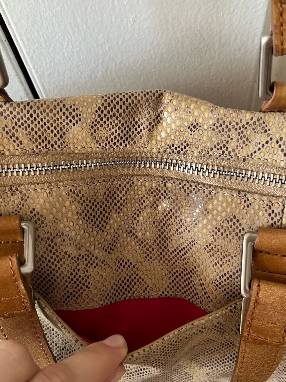 HOBO Madelyn Python-Pattern Satchel - Picture 10 of 13